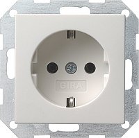 Розетка с заземлением без рамки Gira System55 1-м. 16А белый матовый